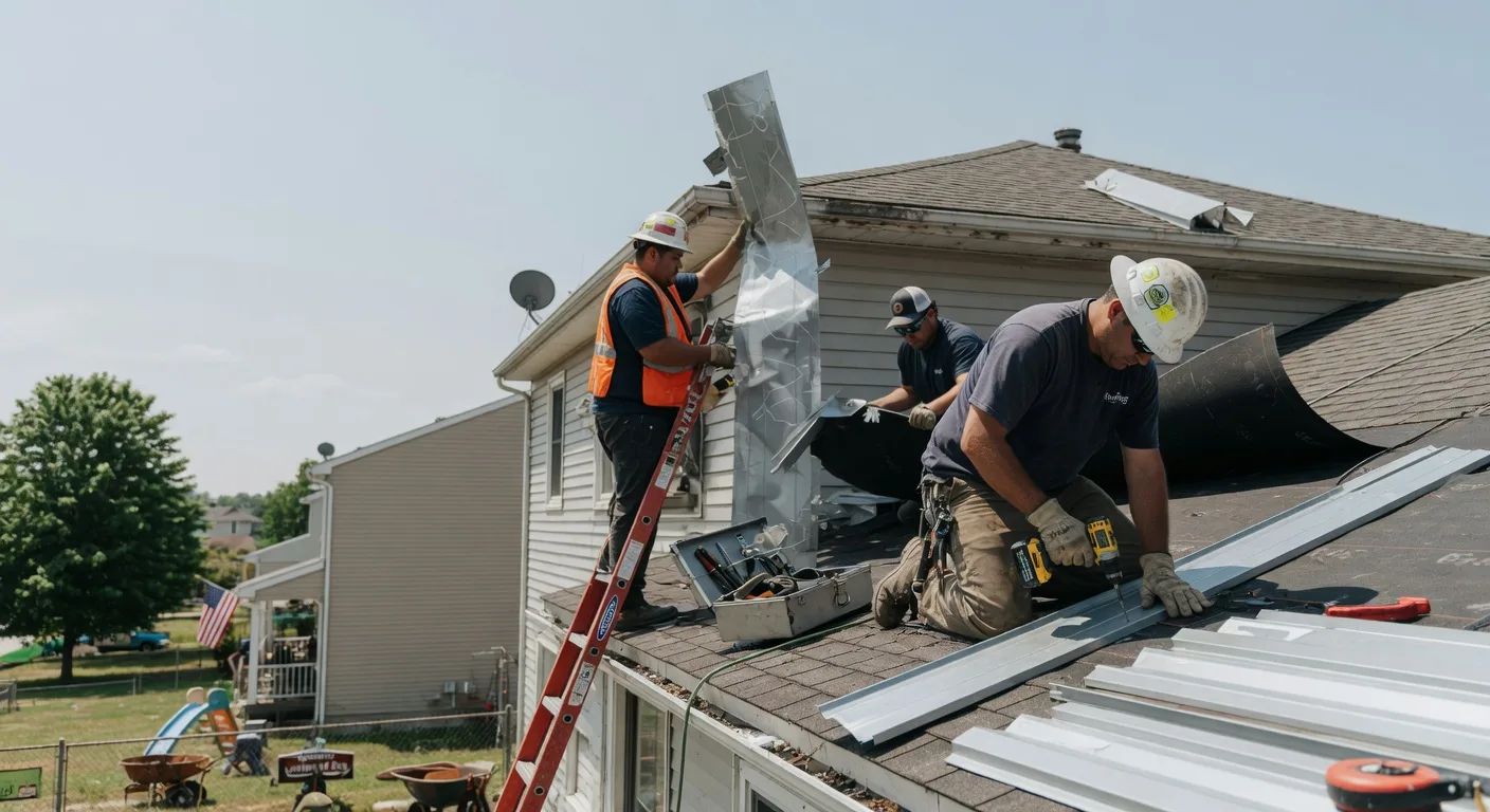 Storm Damage Metal Roof Repair in Kingsley, IA